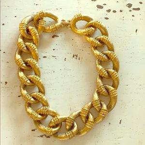 Vintage Givenchy chunky gold tone chain necklace